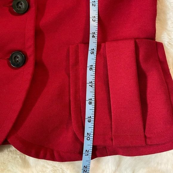 Jessica Red Blazer Size 10 Petite - Picture 14 of 16